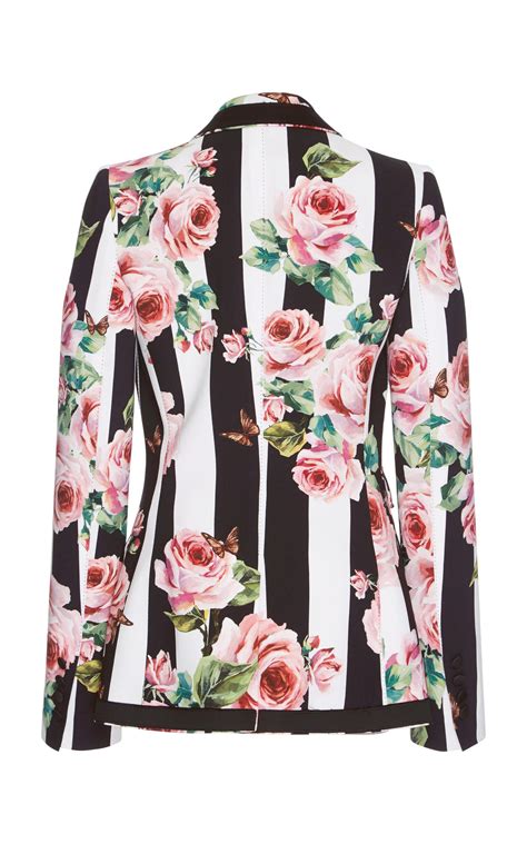 dolce gabbana grey blazer floral|dolce and gabbana jacket women's.